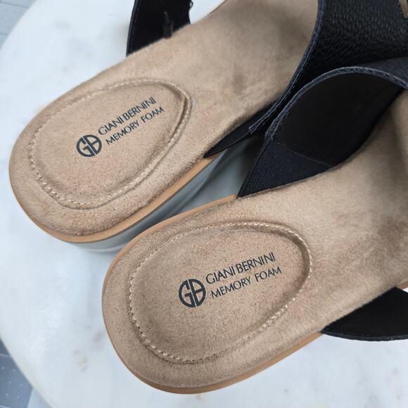 Giani Bernini Platform Sandals Slides Womens 9 Comfort Quiet Luxury Coastal NEW - Picture 7 of 12
